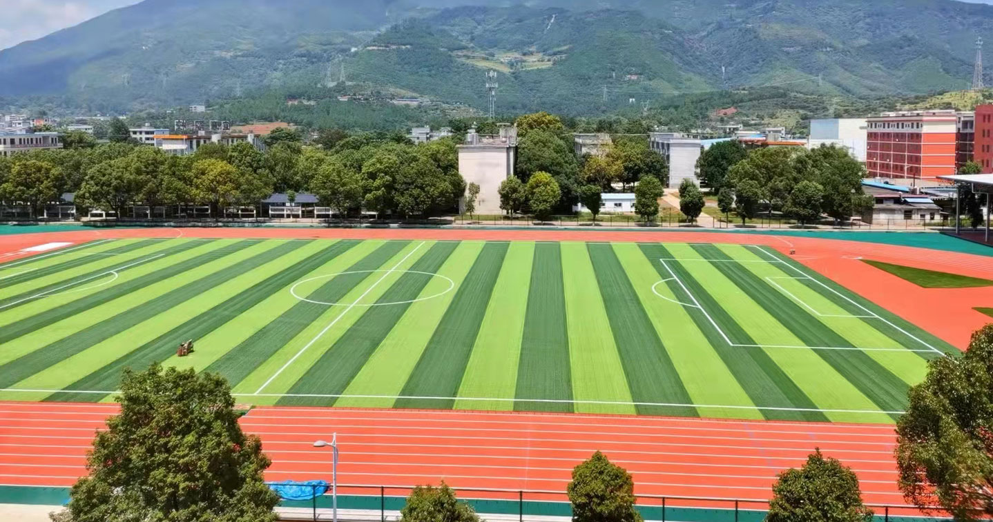 郴州市宜章職業中學400米混合型跑道+8000㎡人造草坪+5000㎡硅pu球場